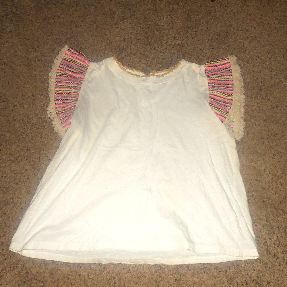 THML Cream Tee Blouse Top Festive L